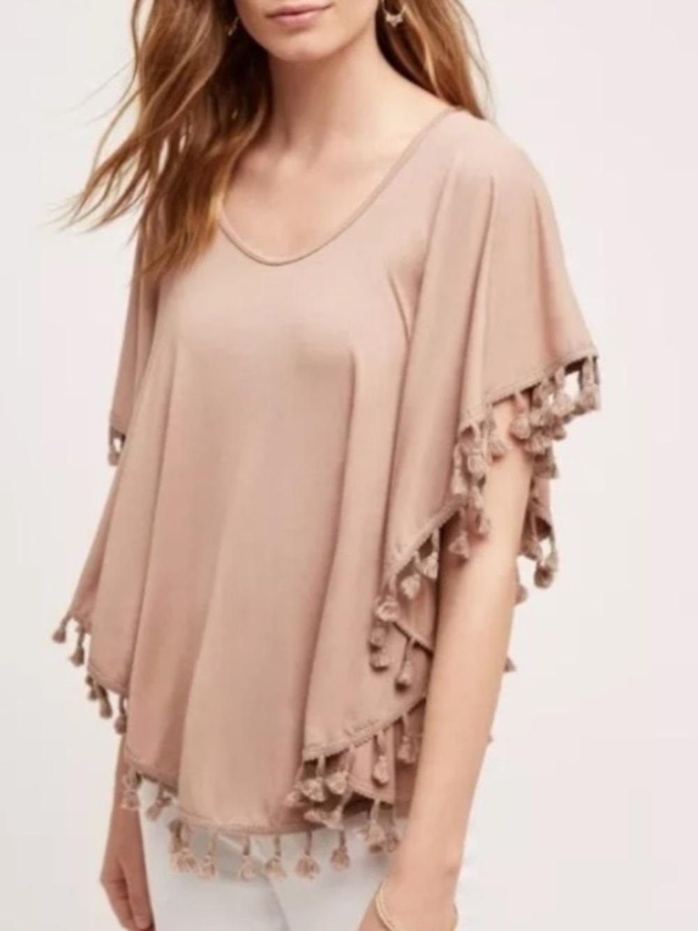 eri + ali Women's Taupe Short Sleeve Top - L
